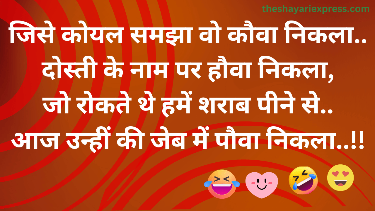 Funny Shayari जिसे कोयल समझा वो कौवा निकला..