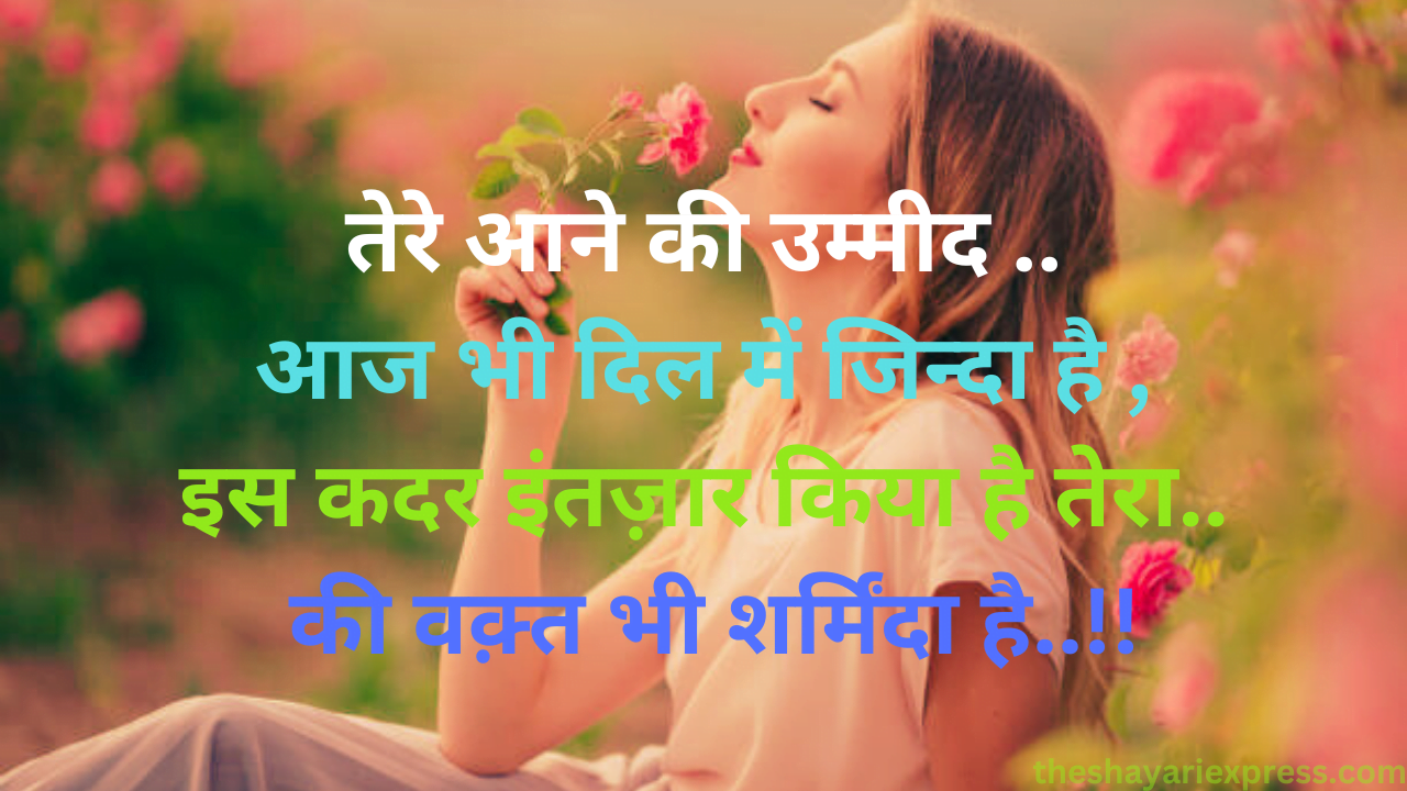 Heart Touching Shayari तेरे आने की उम्मीद ..